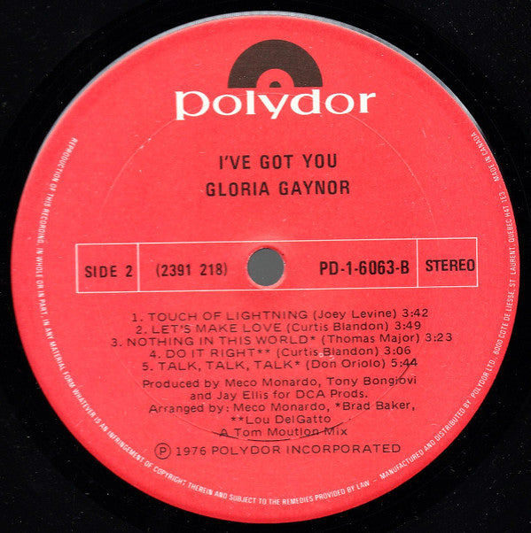 Gloria Gaynor : I've Got You (LP, Album)