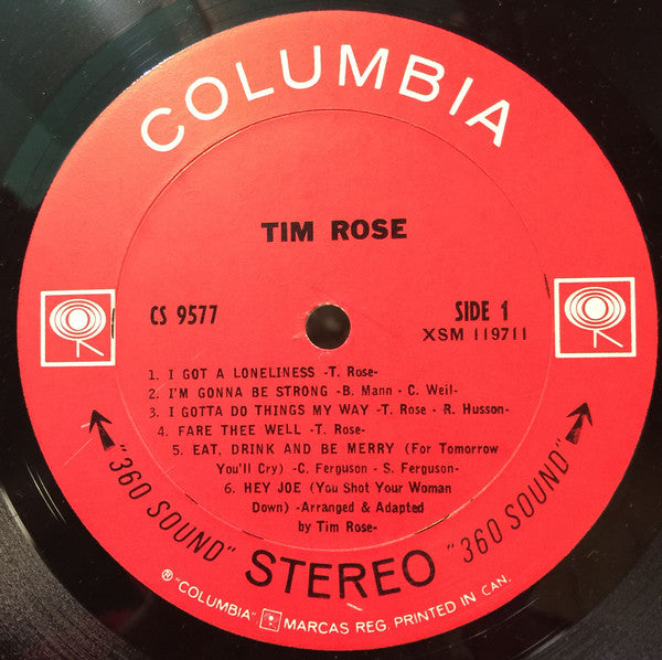 Tim Rose : Tim Rose (LP, Album)