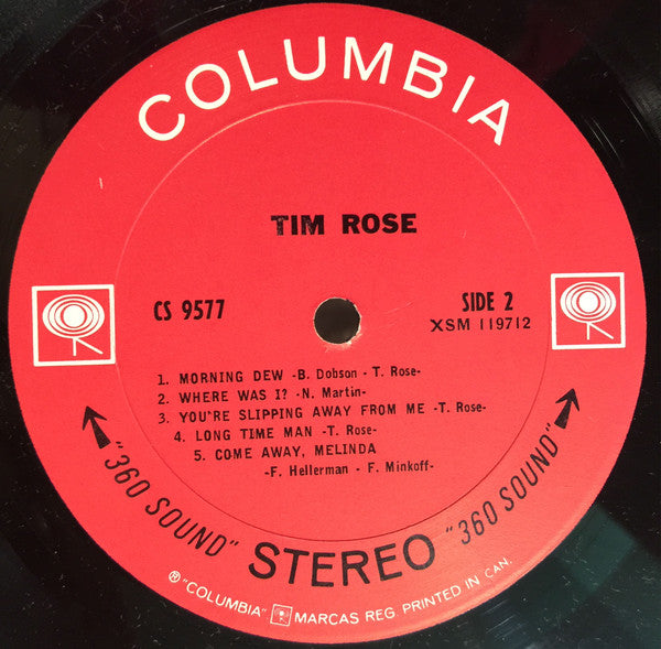 Tim Rose : Tim Rose (LP, Album)
