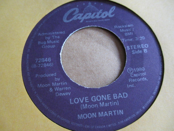 Moon Martin : Five Days Of Fever (7", Single)
