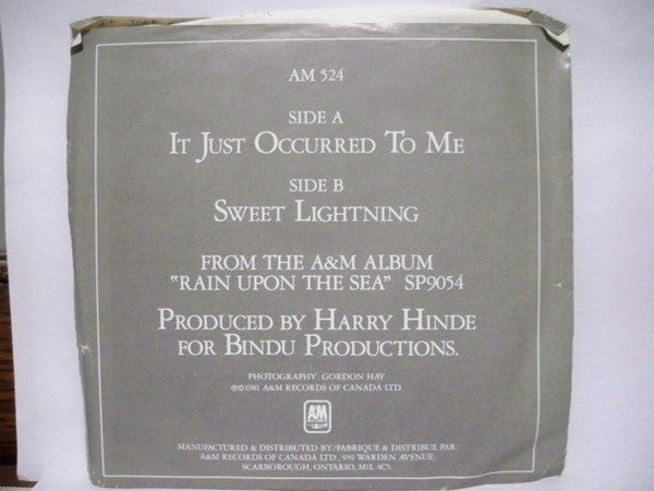 Peter Pringle : It Just Occurred To Me (7", Single)