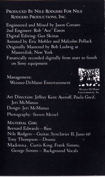 Madonna : Like A Virgin (Cass, Album, Dol)