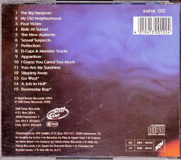 Rich Hardesty And The Del Reys : The Big Hangover (CD, Album)