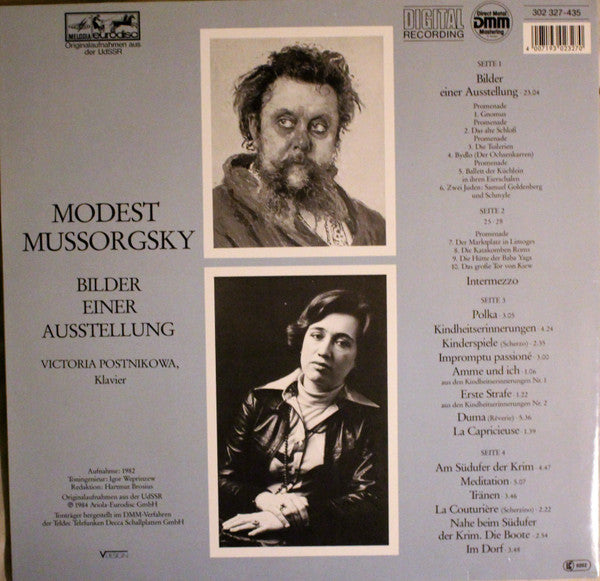 Modest Mussorgsky : Bilder Einer Ausstellung Klavierwerke Victoria Postnikowa Klavier (2xLP, Album, RM)