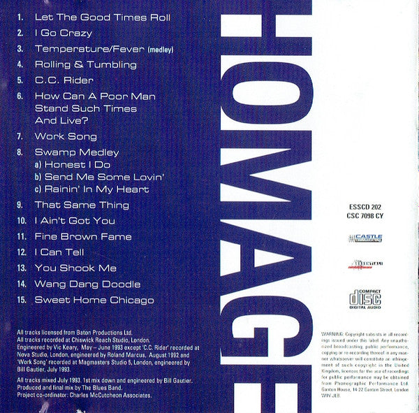 The Blues Band : Homage (CD, Album)