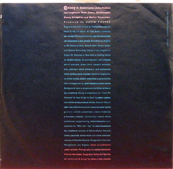 Chicago (2) : Chicago 16 (LP, Album, Cin)