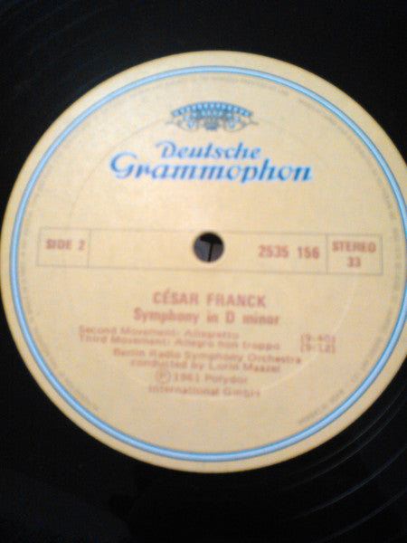 César Franck - Radio-Symphonie-Orchester Berlin, Lorin Maazel : Symphony In D Minor (LP, Album, RP)