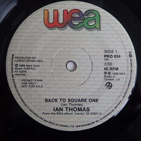 Ian Thomas (2) : Back To Square One (7", Single, Promo)