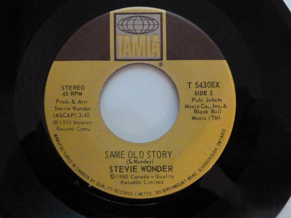 Stevie Wonder : Outside My Window (7", Single)