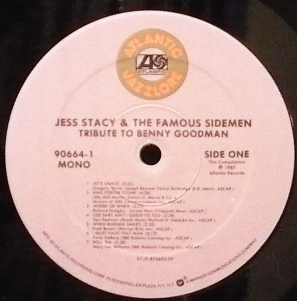Jess Stacy And The Famous Sidemen : Tribute To Benny Goodman (LP, Album, Mono, RE)