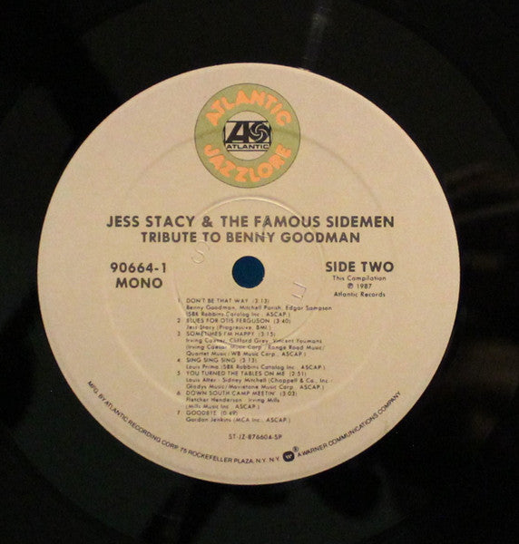 Jess Stacy And The Famous Sidemen : Tribute To Benny Goodman (LP, Album, Mono, RE)