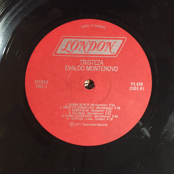Evaldo Montenovo : Tristeza (LP, Album)