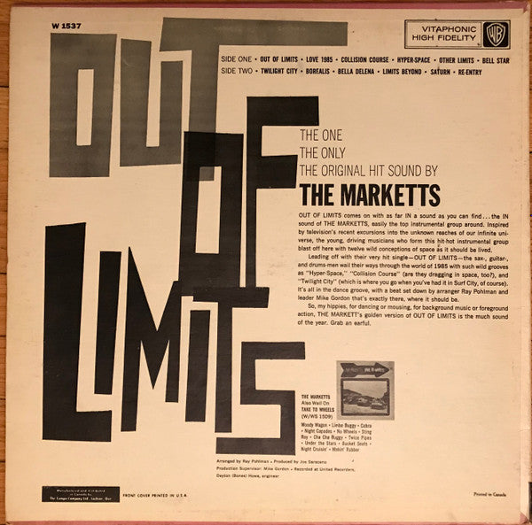 The Marketts : Out Of Limits (LP, Album, Mono)