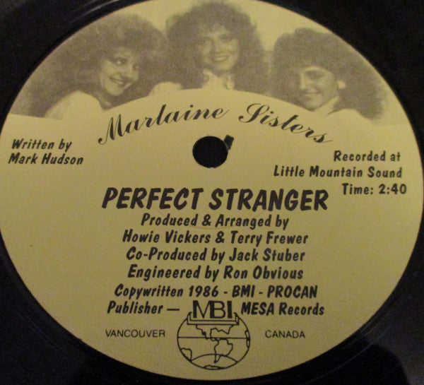 Marlaine Sisters : Perfect Stranger (7", Single)