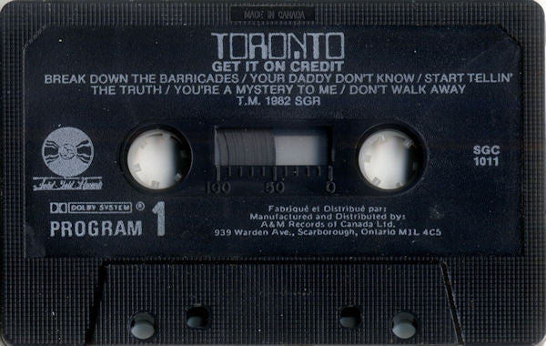Toronto (4) : Get It On Credit (Cass, Album, Dol)