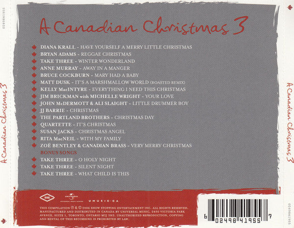 Various : A Canadian Christmas 3 (CD, Album, Comp)