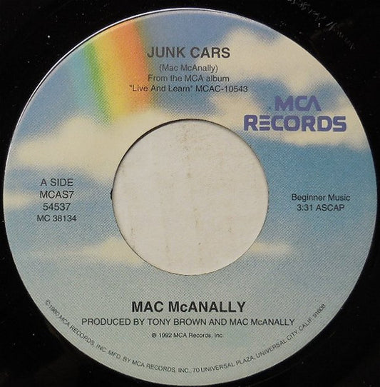 Mac McAnally : Junk Cars (7", Single)