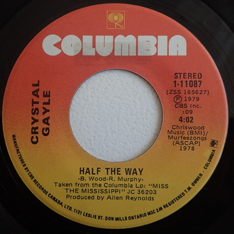 Crystal Gayle : Half The Way / Room For One More (7", Single)