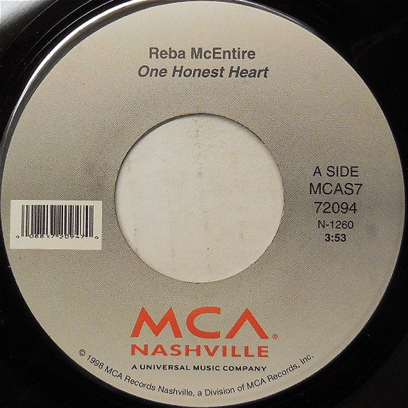 Reba McEntire : One Honest Heart (7", Single)