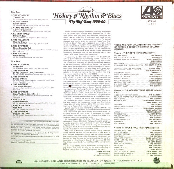 Various : History Of Rhythm & Blues Volume 4: The Big Beat 1958-60 (LP, Comp)