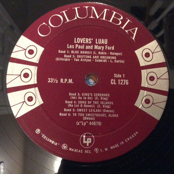 Les Paul & Mary Ford : Lovers' Luau (LP, Album, Mono)