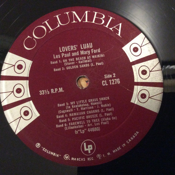 Les Paul & Mary Ford : Lovers' Luau (LP, Album, Mono)