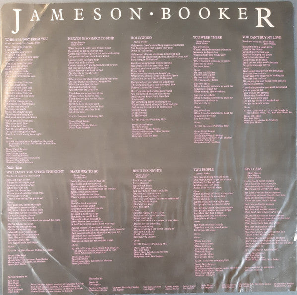 Jameson Booker : Jameson Booker (LP)