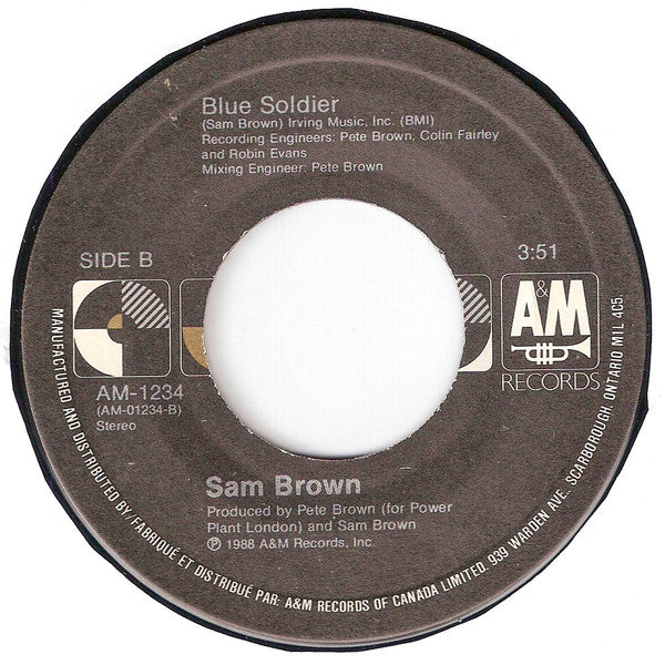 Sam Brown : Stop (7")