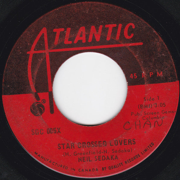 Neil Sedaka : Star Crossed Lovers / We Had A Good Thing Goin' (7", Single)