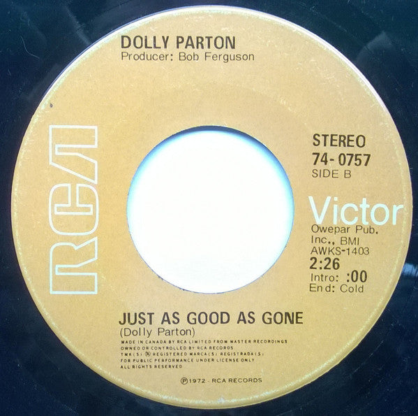 Dolly Parton : Washday Blues / Just As Good As Gone (7", Single)