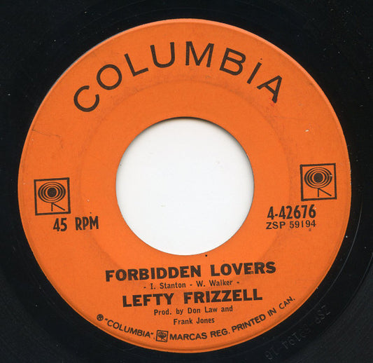 Lefty Frizzell : Forbidden Lovers / A Few Steps Away (7", Single)
