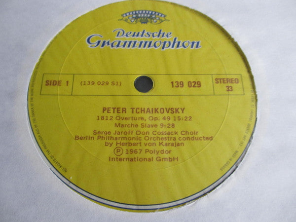 Peter Tchaikovsky*, Don Cossack Choir Serge Jaroff*, Berlin Philharmonic Orchestra*, Herbert von Karajan : Overture 1812 • Marche Slave • Romeo And Juliet (LP, Album, RE)