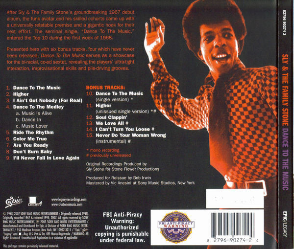 Sly & The Family Stone : Dance To The Music (CD, Album, Ltd, Num, RM, Dig)