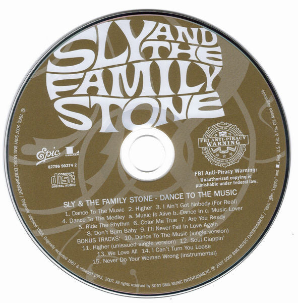 Sly & The Family Stone : Dance To The Music (CD, Album, Ltd, Num, RM, Dig)