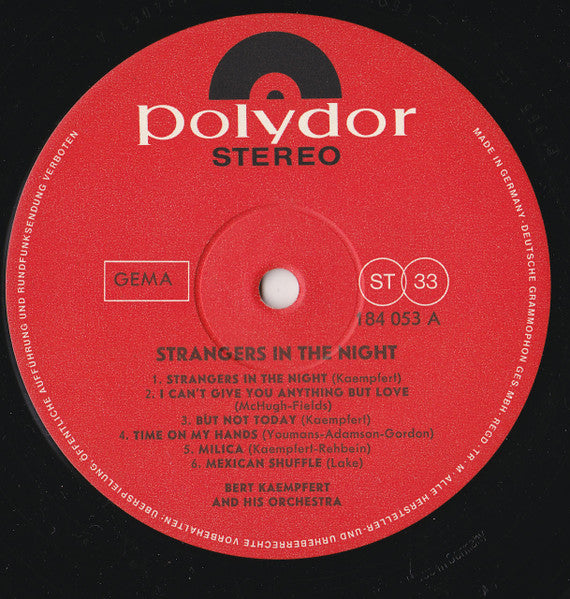 Bert Kaempfert & His Orchestra : Strangers In The Night (LP, Album)