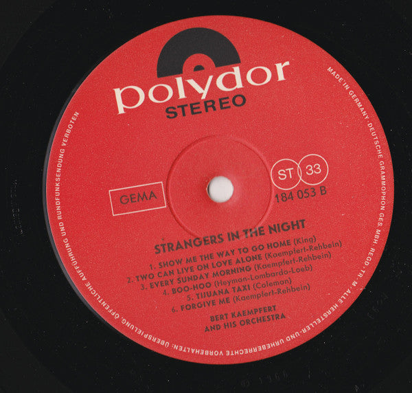Bert Kaempfert & His Orchestra : Strangers In The Night (LP, Album)
