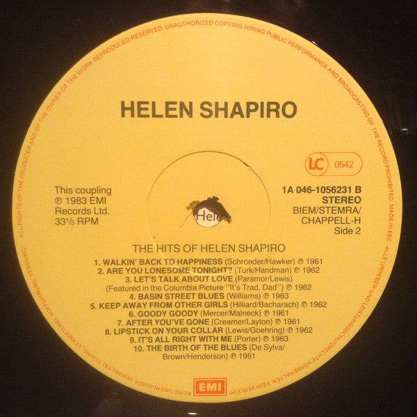 Helen Shapiro : The Hits Of Helen Shapiro (LP, Comp)