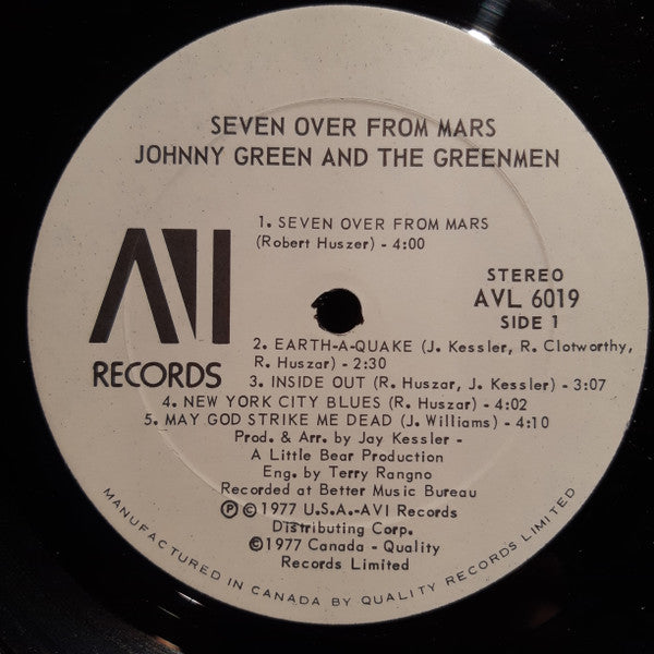 Johnny Green & The Greenmen : Seven Over From Mars (LP, Album)