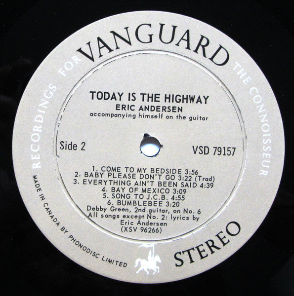 Eric Andersen (2) : Today Is The Highway (LP, Album)