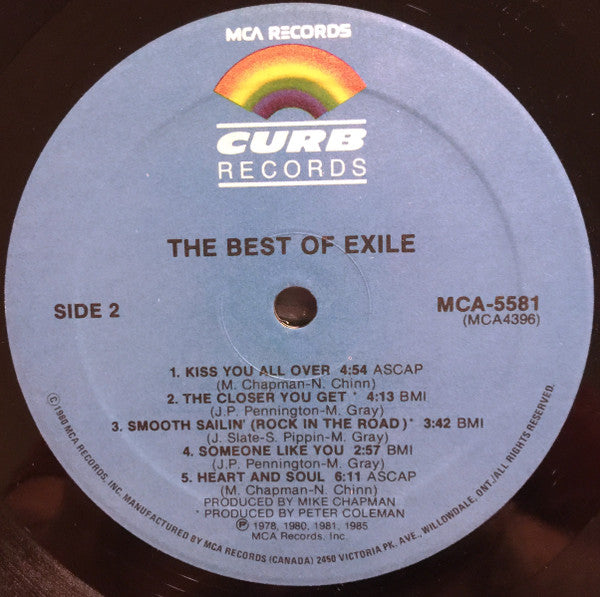 Exile (7) : The Best Of Exile (LP, Comp)