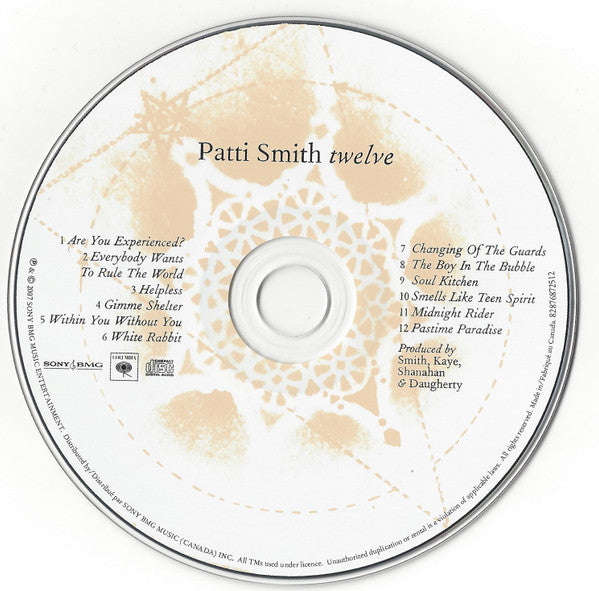 Patti Smith : Twelve (CD, Album, Dig)