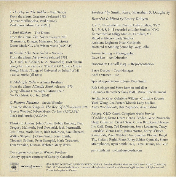 Patti Smith : Twelve (CD, Album, Dig)