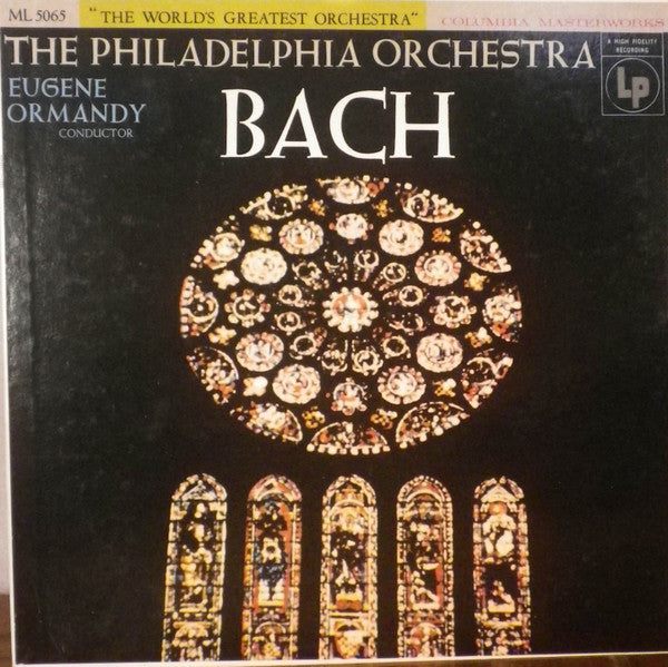 Bach* - The Philadelphia Orchestra, Eugene Ormandy : Bach (LP, Album, Mono)
