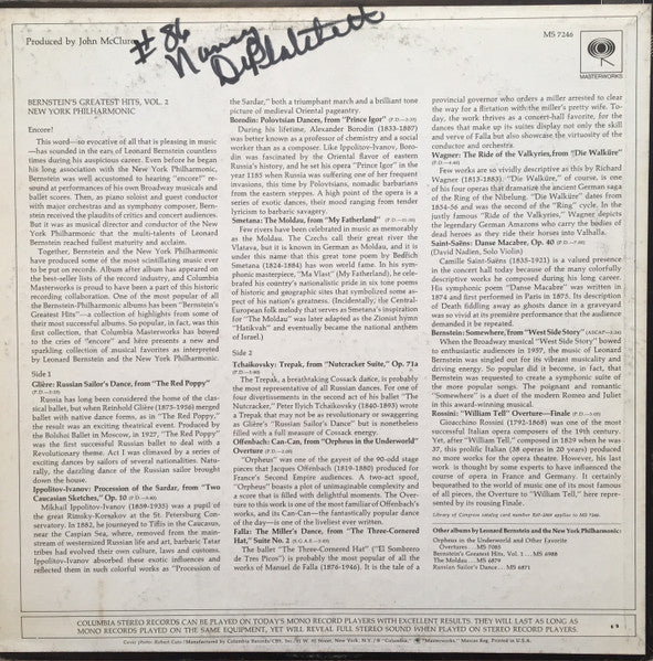 New York Philharmonic Orchestra* : Bernstein's Greatest Hits Vol. 2 (LP, Comp)