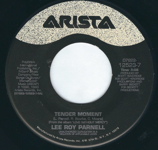 Lee Roy Parnell : Tender Moment  (7", Single)