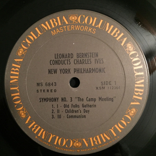 Leonard Bernstein Conducts Charles Ives, New York Philharmonic : Symphony No. 3 / Decoration Day / Central Park In The Dark / The Unanswered Question (LP, RE)