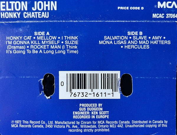 Elton John : Honky Château (Cass, Album, RE, Dol)
