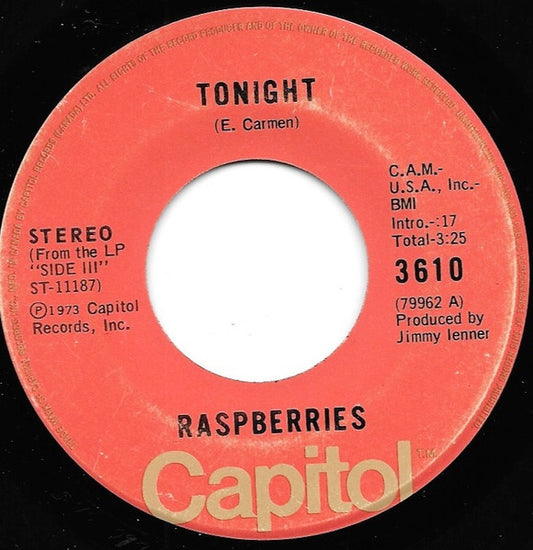 Raspberries : Tonight (7")