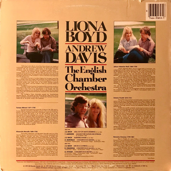 Liona Boyd, Andrew Davis, English Chamber Orchestra : Albinoni, Bach, Cimarosa, Marcello, Vivaldi (LP)