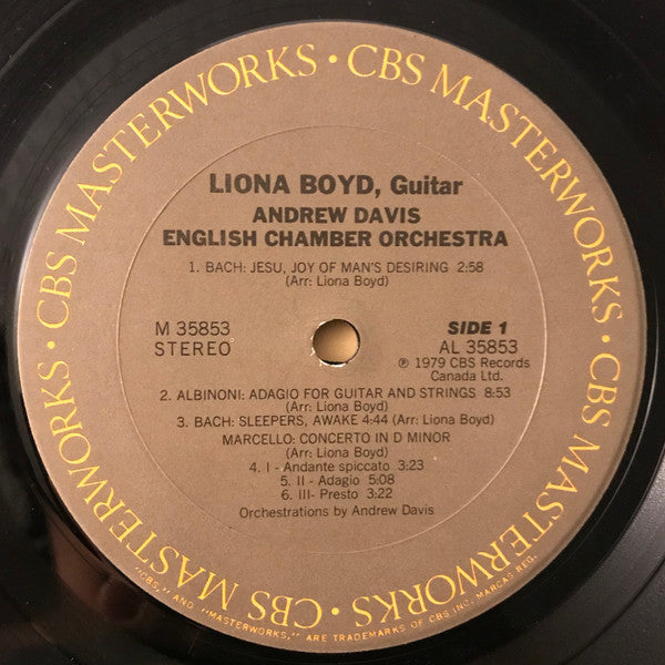 Liona Boyd, Andrew Davis, English Chamber Orchestra : Albinoni, Bach, Cimarosa, Marcello, Vivaldi (LP)